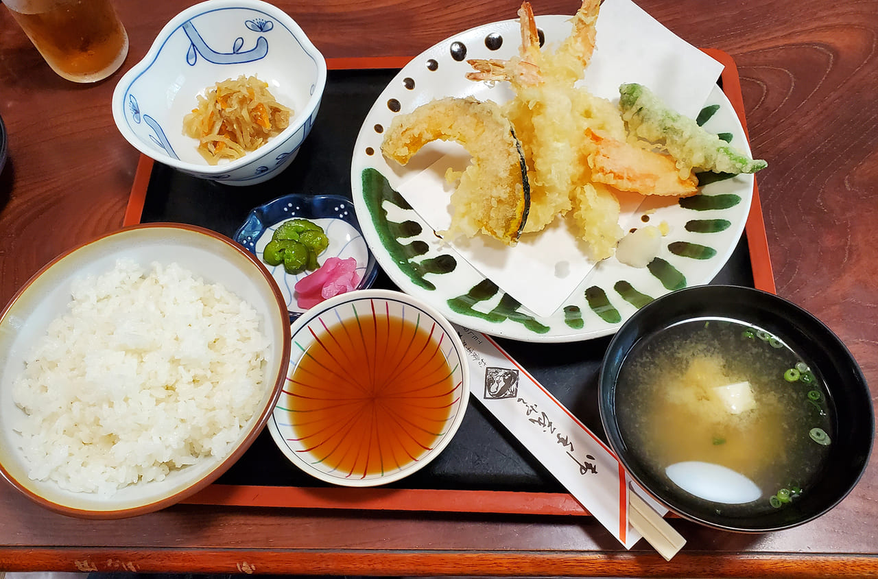 なまずや 天ぷら定食